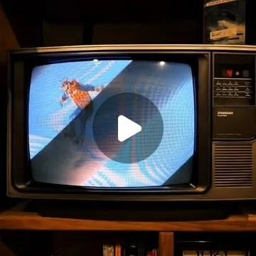 A retro TV playing in the shop, from our intro reel for Cache Valley