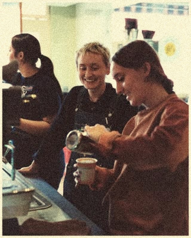 The crew in the shop