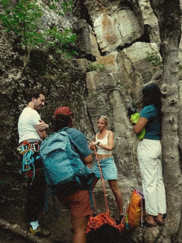 Hikers with packs